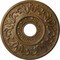 Ekena Millwork Valletta Ceiling Medallion (Fits Canopies up to 3 1/2"), 18"OD x 3 1/2"ID x 1"P, Rubbed Bronze CM18VLRZS - alternate 1